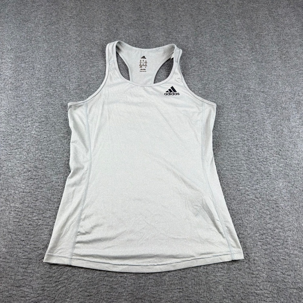 Adidas Tank Top Women's XS Gray Climalite Racerback Athletic Gym Shirt